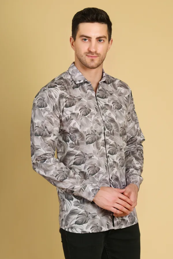 Bluish_Cyan_Cotton_Long_Shirt_For_Men
