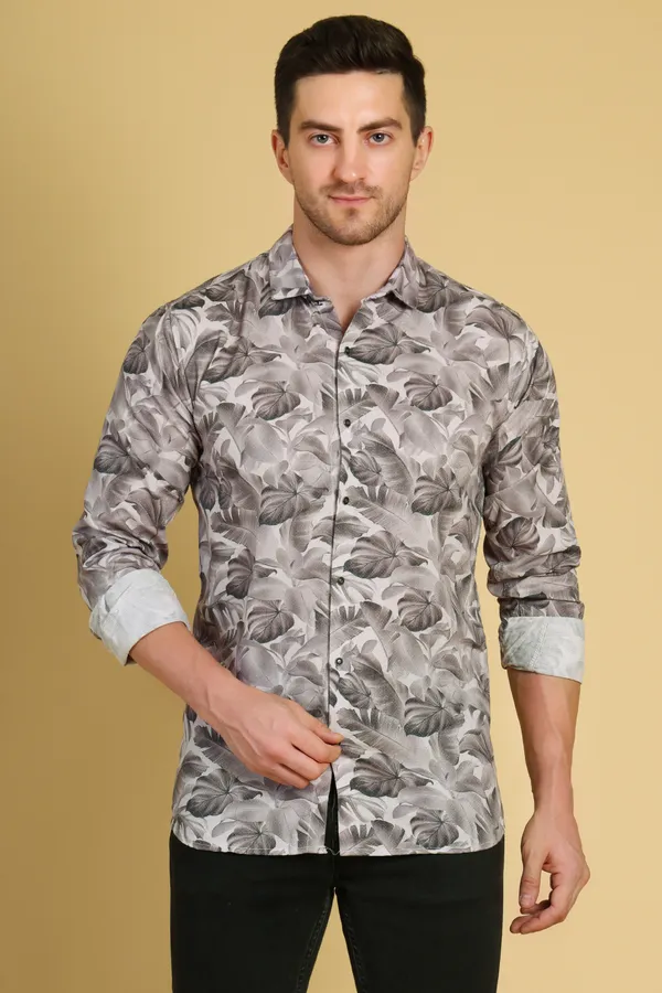 Bluish_Cyan_Cotton_Long_Shirt_For_Men