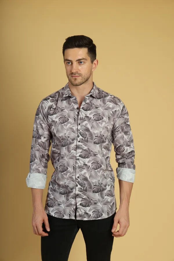 Bluish_Cyan_Cotton_Long_Shirt_For_Men