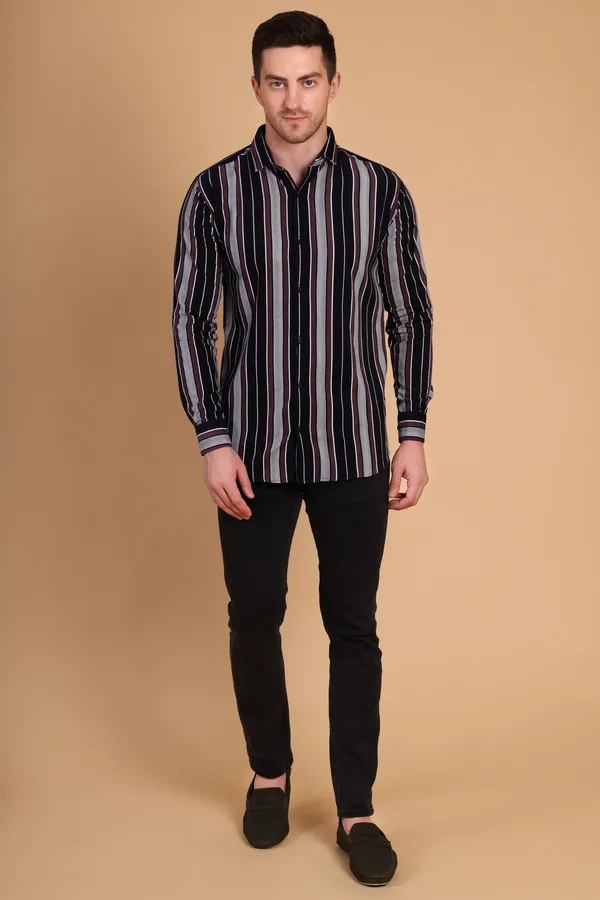 Black_Cotton_Long_Shirt_For_Men