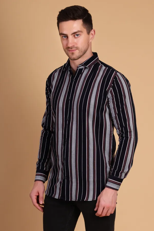 Black_Cotton_Long_Shirt_For_Men