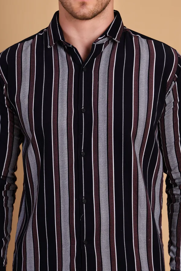 Black_Cotton_Long_Shirt_For_Men