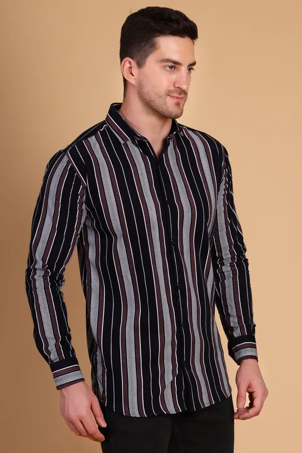 Black_Cotton_Long_Shirt_For_Men