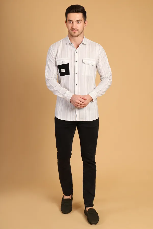 Light_Pink_Cotton__Long;_Medium_Shirt_For_Men