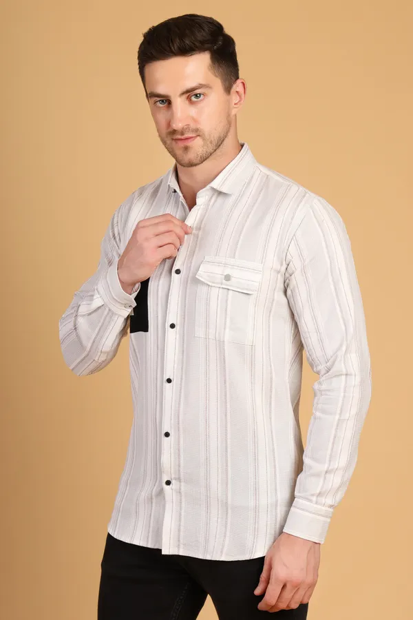 Light_Pink_Cotton__Long;_Medium_Shirt_For_Men