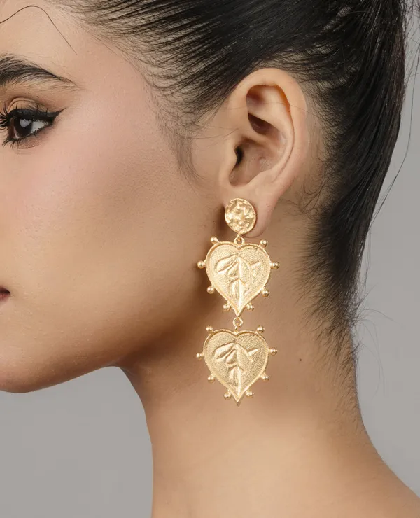 18K_Gold_Plated_Heart_Drops_Earrings_For_Women