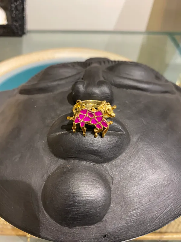 18K_Gold_Plated_Studded_Horse_Ring