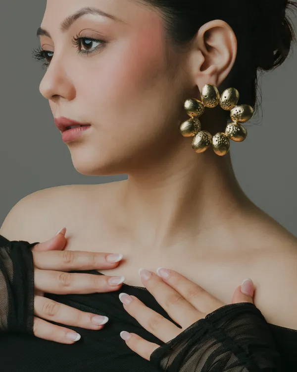 18K_Gold_Plated_Leafy_Floral_Earrings_For_Women