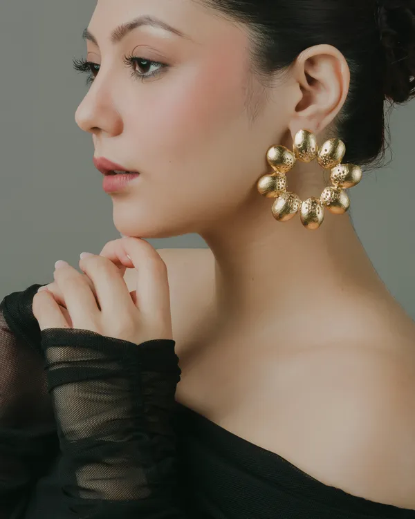 18K_Gold_Plated_Leafy_Floral_Earrings_For_Women