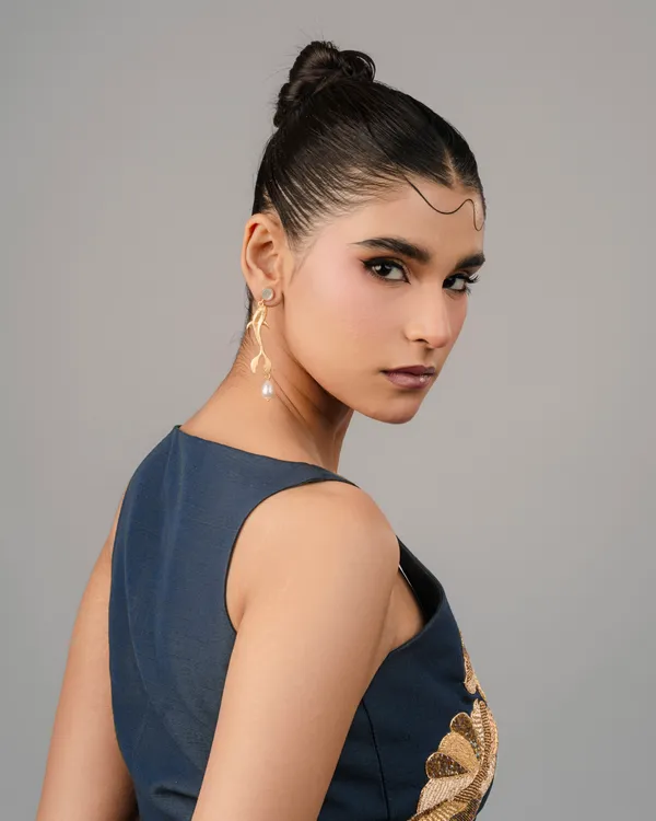Gold_Stylish_Fish_Shape_Drop_Elegant_Ocean_Theme_Earrings_For_Women