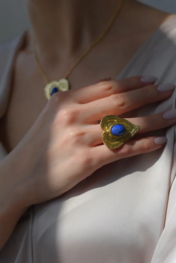 18K_Gold_Plated_Heart_Shaped_Ring_For_Women