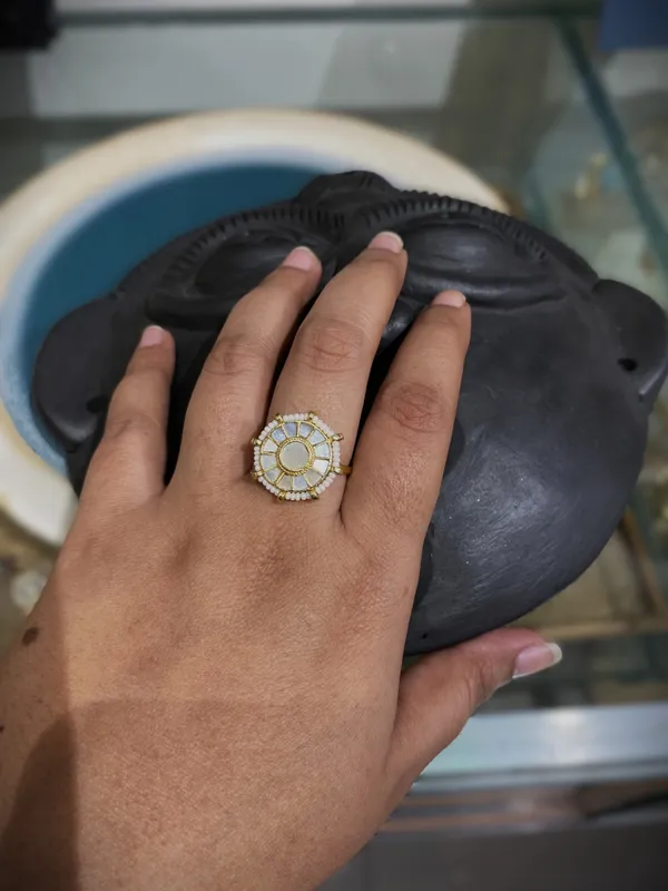 18K_Gold_Plated_Pearl_Ring_For_Women