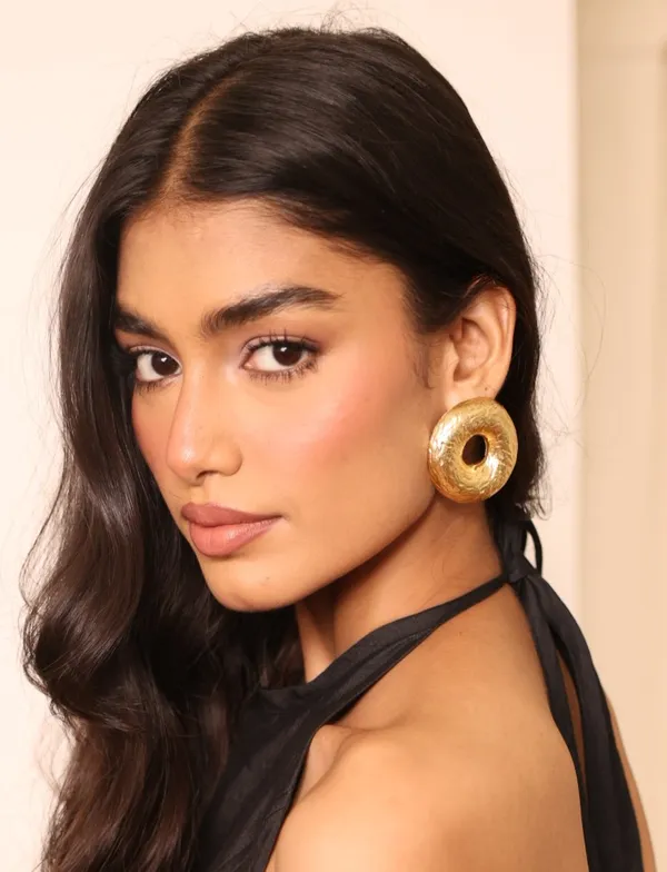 Mansi_Parekh_In_18K_Gold_Plated_Donuts_Earrings_For_Women