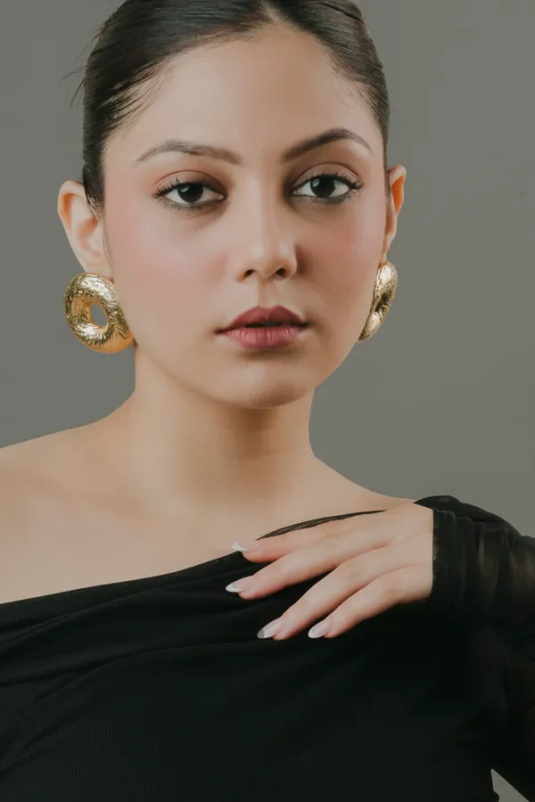 Mansi_Parekh_In_18K_Gold_Plated_Donuts_Earrings_For_Women