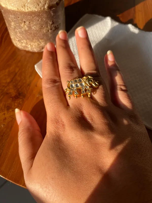 Gold_Elephant_Traditional_Motif_Symbolic_Lucky_Ring_For_Women