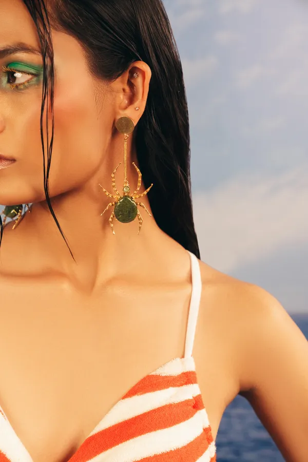 18K_Gold_Plated_Spider_Costal_Earrings_For_Women