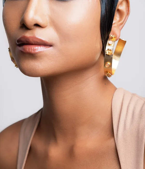 Rose_Quartz_Stone_Hoop_Earring