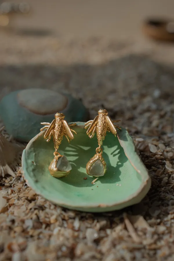18K_Gold_Plated_Bee_Drops_Earrings