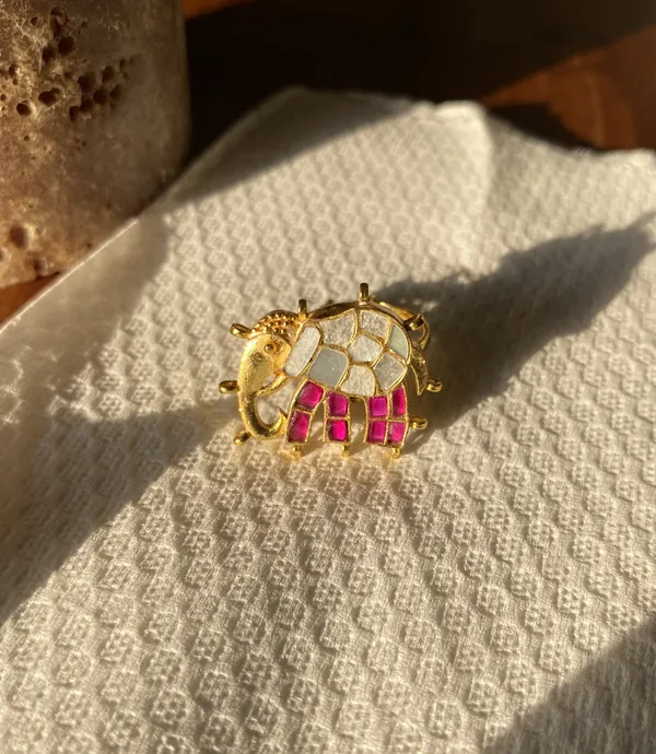 Pink_Elephant_Cute_Adjustable_Fun_Lucky_Charm_Ring