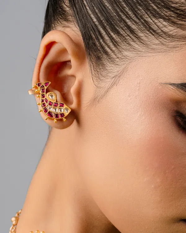 Gold_Fish_Artistic_Shape_Unique_Designer_Earrings_For_Women