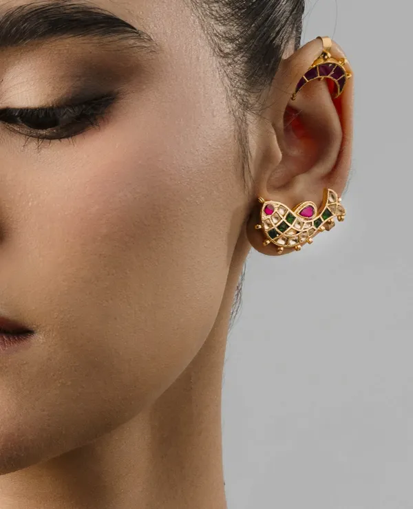 Gold_Fish_Artistic_Shape_Unique_Designer_Earrings_For_Women