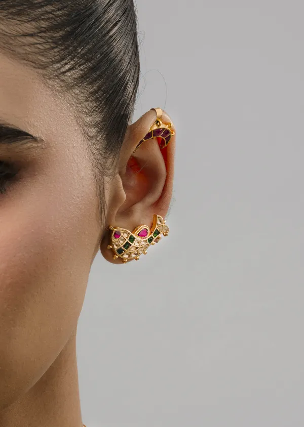 Gold_Fish_Artistic_Shape_Unique_Designer_Earrings_For_Women