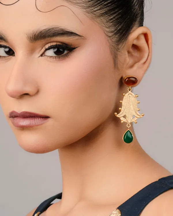 18K_Gold_Plated_Leaf_Drop_Earrings_For_Women