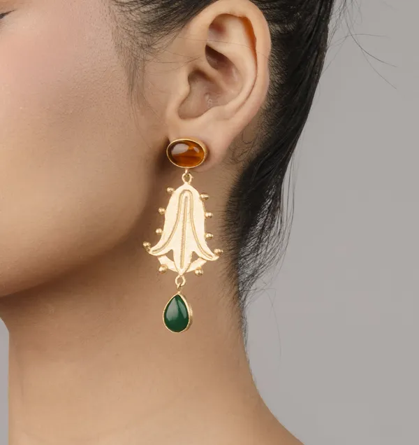 18K_Gold_Plated_Leaf_Drop_Earrings_For_Women