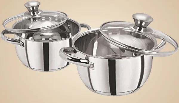 Stainless_Steel_Tri_Ply_Induction_Compatible__Sandwich_Base_Cookware/Casserole_Set_16Cm_&_18Cm,_Capacity-1.7L_&_2.25L_(4Piece,_Silver),_2.3_Quarts