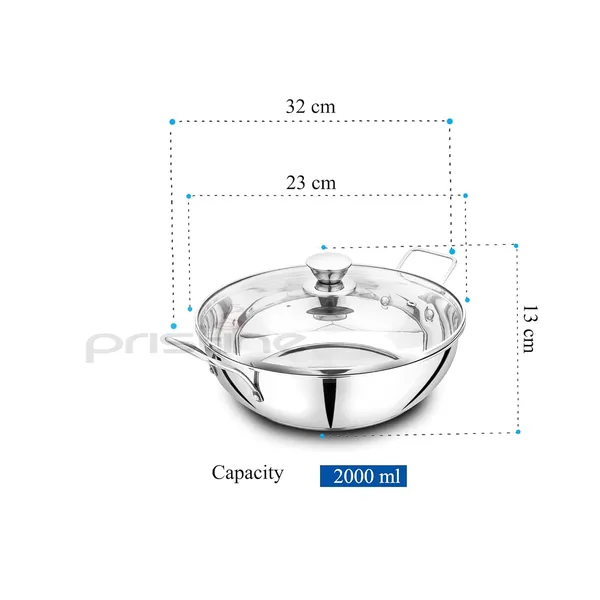 Stainless_Steel_Tri_Ply_Induction_Bottom_Compatible_Sandwich_Base_Kadai/Sauce_Pan_With_Knob_Glass_Lid_Capacity-2L,_(22Cm,_Silver)