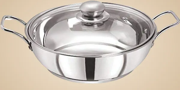 Stainless_Steel_Tri_Ply_Induction_Bottom_Compatible_Sandwich_Base_Kadai/Sauce_Pan_With_Knob_Glass_Lid_Capacity-2L,_(22Cm,_Silver)