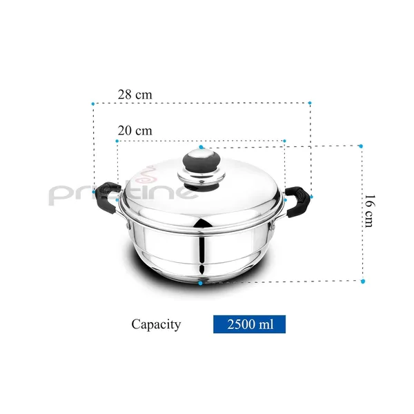 Stainless_Steel_Tri_Ply_Induction_Base_Multi_Purpose_Kadai_(20Cm)_With_Steel_Lid_And_2_Idli_Plates,_2_Dhokla_Plates,_1_Patra_Plate,_Pack,_Silver