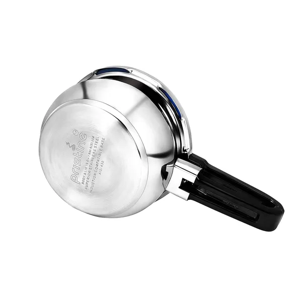 18/8_Stainless_Steel_Tri_Ply_Induction_Base_Outer_Lid_Handi_Pressure_Cooker_With_Tadka_Pan-_280Ml(5.5_Litres,_Silver)_Isi_Marked
