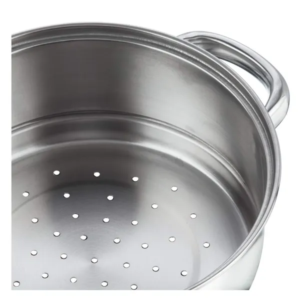 Stainless_Steel_Tri_Ply_Induction_Base__3_Tier_Multi_Purpose_Steamer_With_Glass_Lid,_18_Cm,_1Piece_(3_Separate_Tiers),_Silver