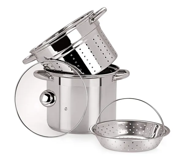 Stainless_Steel_Multi_Purpose_Steamer_Set_With_Glass_Lid/Steamer/Modak/Momo_Maker_With_Glass_Lid_5Qt_/_4.7Ltrs,_2_Inner_Pcs_(4_Piece,_Silver)