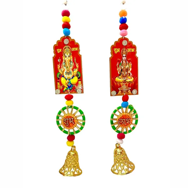 Ganesh_Ji_Laxmi_Ji_Door_Hanging_Toran_For_Diwali_Decor__Shubh_Labh_Wall_Hanging__Handmade_Mdf_&_Colorful_Beads__Decorative_Toran_For_Home,_Temple,_Pooja_Room_&_Entrance__Pack_Of_2__39_X_7.5_Cm