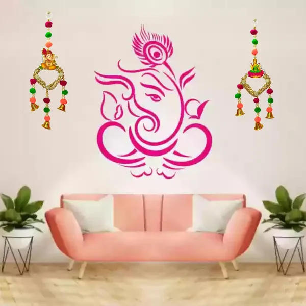 Ganesh_Ji_Laxmi_Ji_Door_Hanging_Toran_For_Diwali_Decor__Handmade_Mdf_&_Colorful_Cotton_Balls_Decorative_Toran_For_Home,_Temple,_Pooja_Room_&_Entrance__Pack_Of_2__32_X_10_Cm