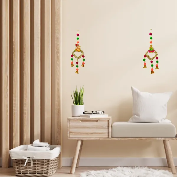 Ganesh_Ji_Laxmi_Ji_Door_Hanging_Toran_For_Diwali_Decor__Handmade_Mdf_&_Colorful_Cotton_Balls_Decorative_Toran_For_Home,_Temple,_Pooja_Room_&_Entrance__Pack_Of_2__32_X_10_Cm