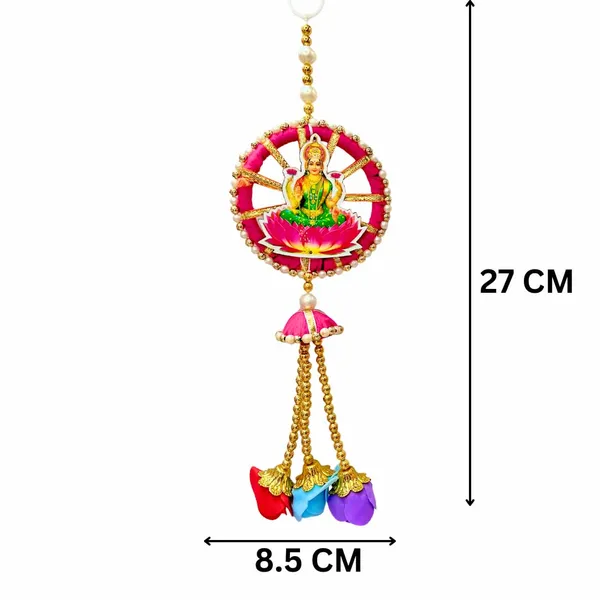 Ganesh_Ji_Laxmi_Ji_Photo_Door_Hanging/Garland_Toran_For_Diwali_Decor__Made_With_Mdf_&_Golden_Beads_Artificial_Flowers_Decorative_Toran_For_Home,_Temple,_Pooja_Room_&_Entrance__27_X_8.5_Cm