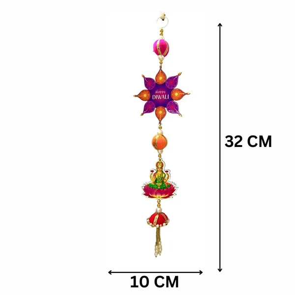 Diwali_Toran_Door_Hanging/Diwali_Decor__Made_With_Mdf_&_Golden_Beads_Artificial_Flowers_Decorative_Toran_For_Home,_Temple,_Pooja_Room_&_Entrance__32_X_10_Cm