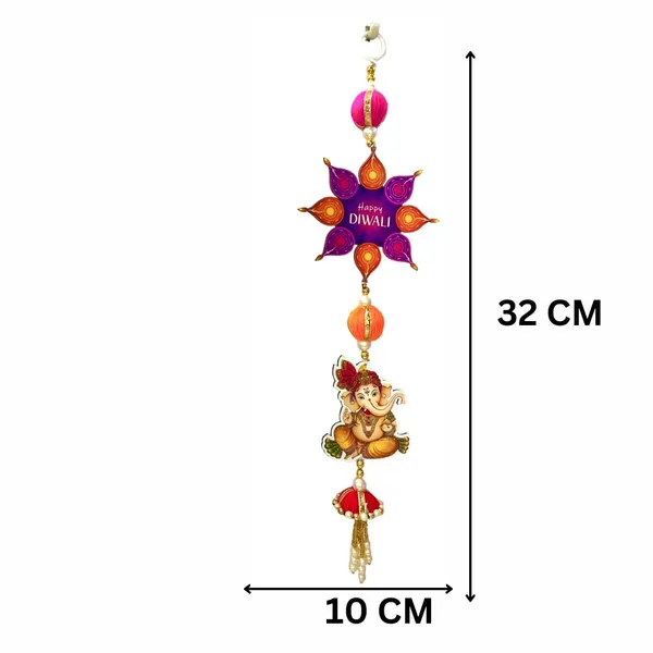 Diwali_Toran_Door_Hanging/Diwali_Decor__Made_With_Mdf_&_Golden_Beads_Artificial_Flowers_Decorative_Toran_For_Home,_Temple,_Pooja_Room_&_Entrance__32_X_10_Cm