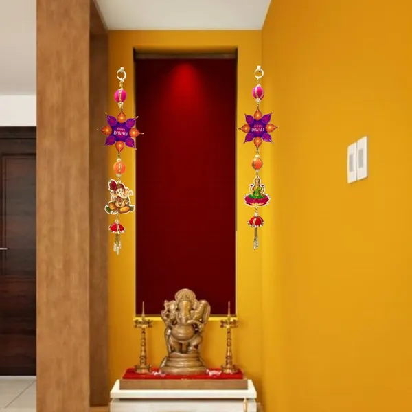 Diwali_Toran_Door_Hanging/Diwali_Decor__Made_With_Mdf_&_Golden_Beads_Artificial_Flowers_Decorative_Toran_For_Home,_Temple,_Pooja_Room_&_Entrance__32_X_10_Cm