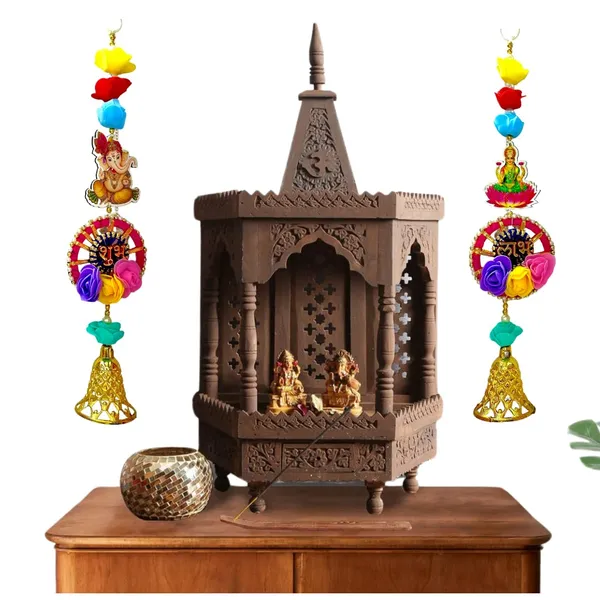 Diwali_Toran_Door_Hanging/Diwali_Decor__Made_With_Mdf_&_Golden_Beads_Artificial_Flowers_Decorative_Toran_For_Home,_Temple,_Pooja_Room_&_Entrance_Jhalar_For_Decoration_32_X_10_Cm