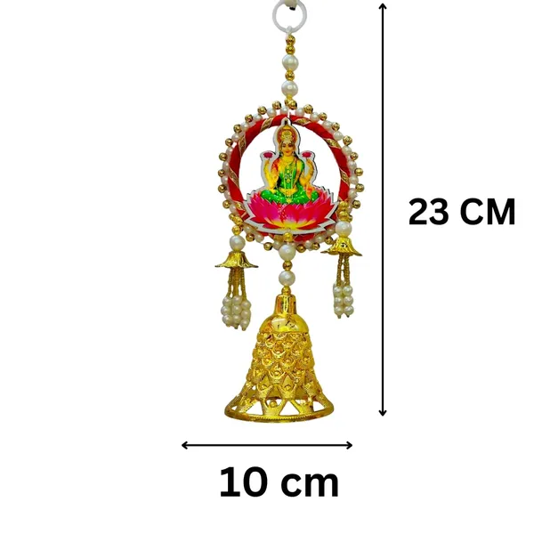 Diwali_Toran_Door_Hanging/Diwali_Decor_Mdf(Laxmi_Ganesh)_&_Golden_Beads_Artificial_Flowers_Decorative_Toran_For_Home,_Temple,_Pooja_Room_&_Entrance_Jhalar_For_Decoration_32_X_10_Cm