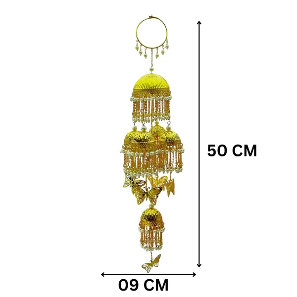 Golden_Tier_Butterfly_Charms_Dome_Design_Traditional_Bridal_Punjabi_Kaleera_Set_|_For_Weddings,_Engagements
