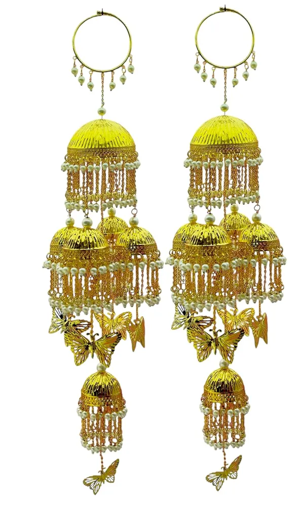 Golden_Tier_Butterfly_Charms_Dome_Design_Traditional_Bridal_Punjabi_Kaleera_Set_|_For_Weddings,_Engagements