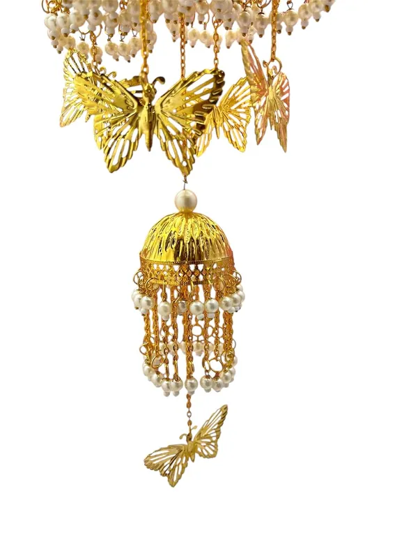 Golden_Tier_Butterfly_Charms_Dome_Design_Traditional_Bridal_Punjabi_Kaleera_Set_|_For_Weddings,_Engagements