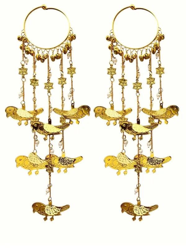 Gold-Toned_Bird_Charms_With_Pearls_Traditional_Bridal_Punjabi_Kaleera_Set_|_For_Weddings,_Engagements