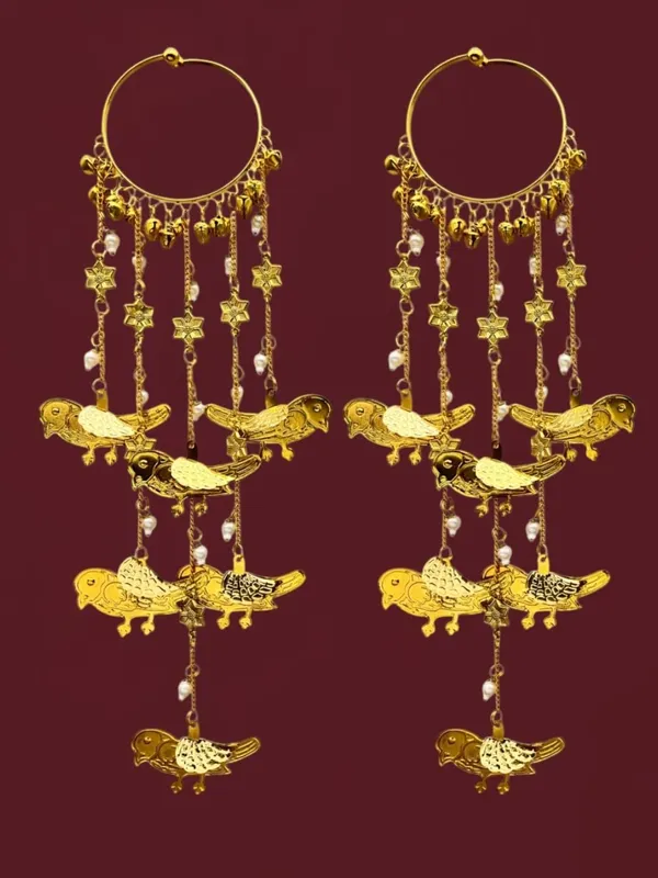 Gold-Toned_Bird_Charms_With_Pearls_Traditional_Bridal_Punjabi_Kaleera_Set_|_For_Weddings,_Engagements