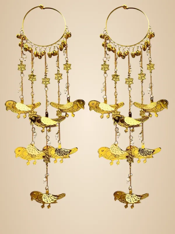 Gold-Toned_Bird_Charms_With_Pearls_Traditional_Bridal_Punjabi_Kaleera_Set_|_For_Weddings,_Engagements